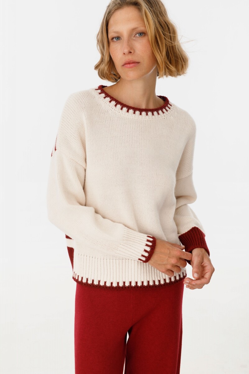 Sweater Portal - Bordeaux/Crudo 