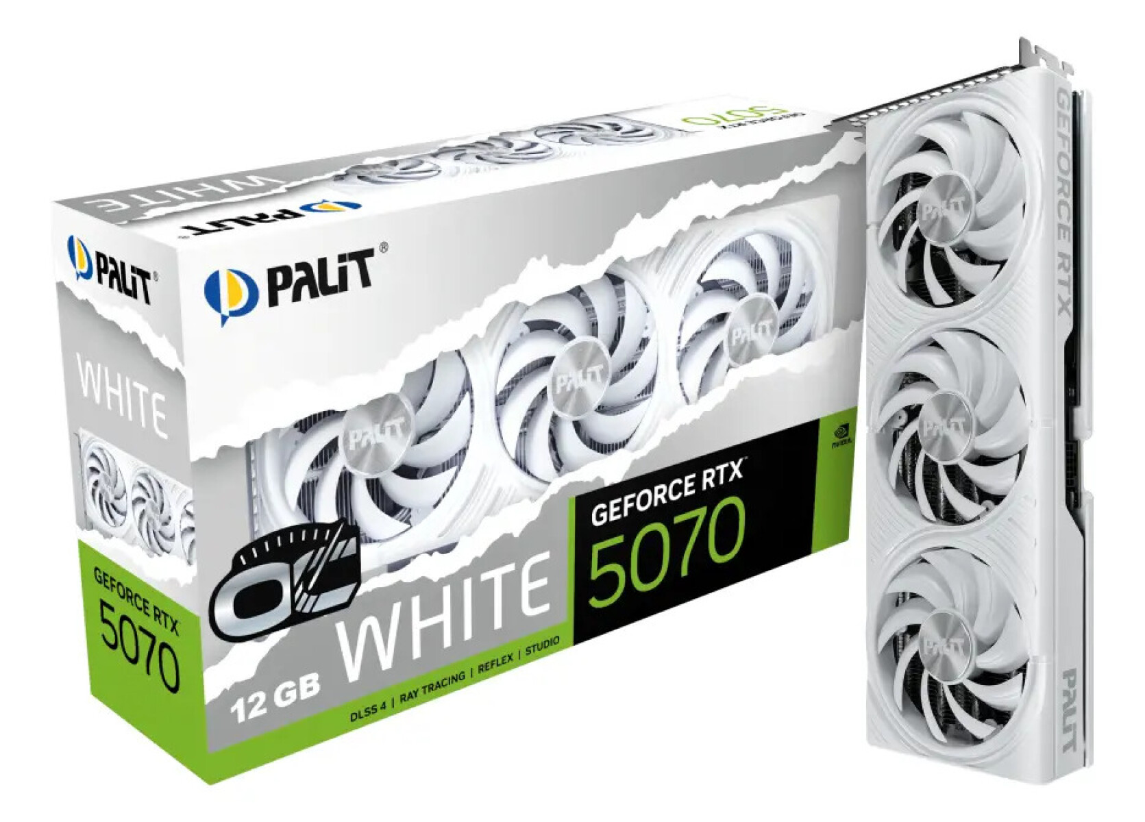 Tarjeta De Video Geforce Rtx 5070 White Oc 12gb Gddr7 - TARJETA VIDEO PALIT RTX5070 WHITE OC 12G 