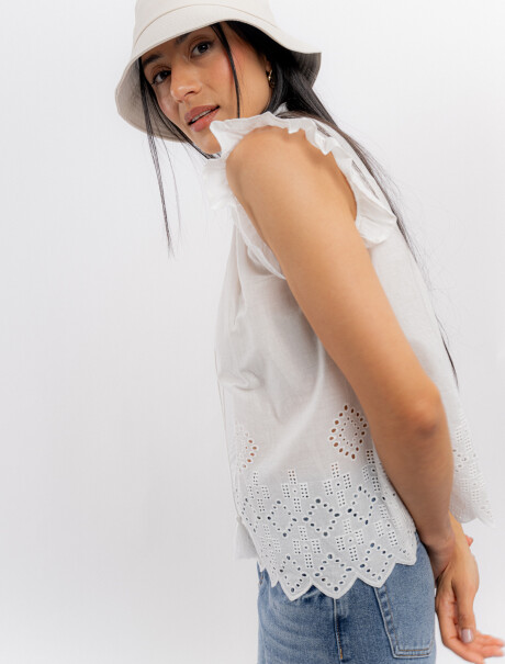 Blusa broderie volados Blusa broderie volados