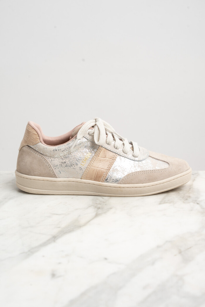 Zapatilla Cuero Gastado Nácar