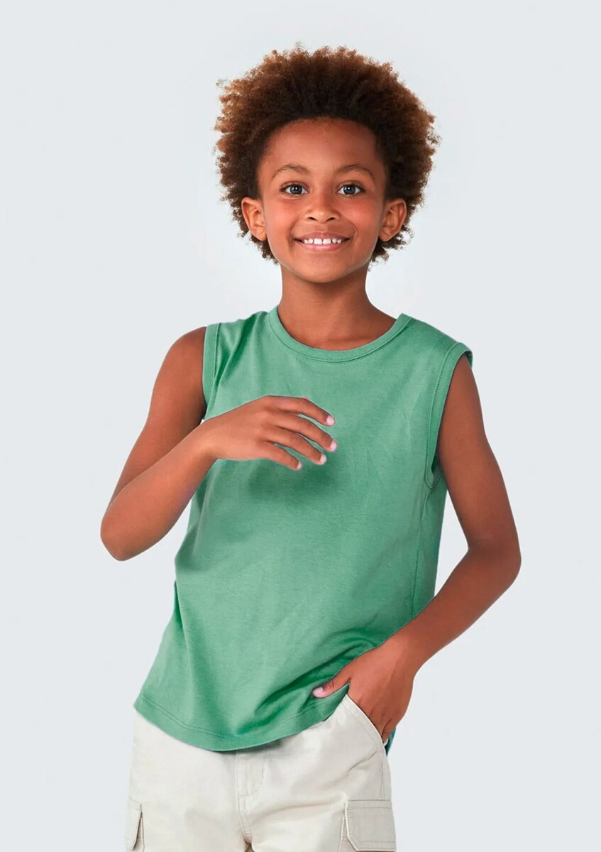 MUSCULOSA BÁSICA INFANTIL REGULAR - VERDE 