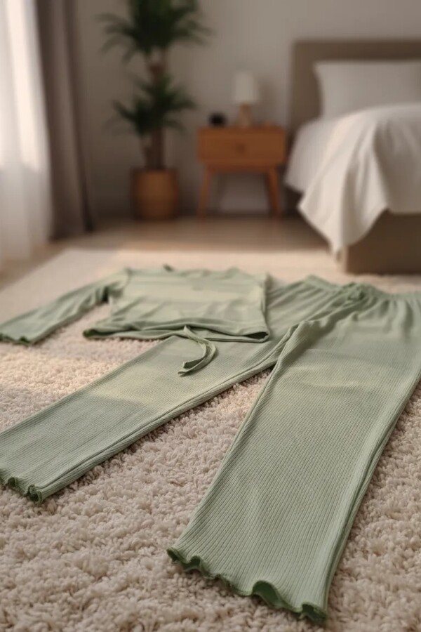 Pijama M/Larga Love Verde Pijama M/Larga Love Verde