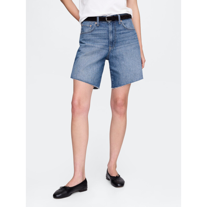 LOOSE BERMUDA SHORT MEDIUM INDIGO