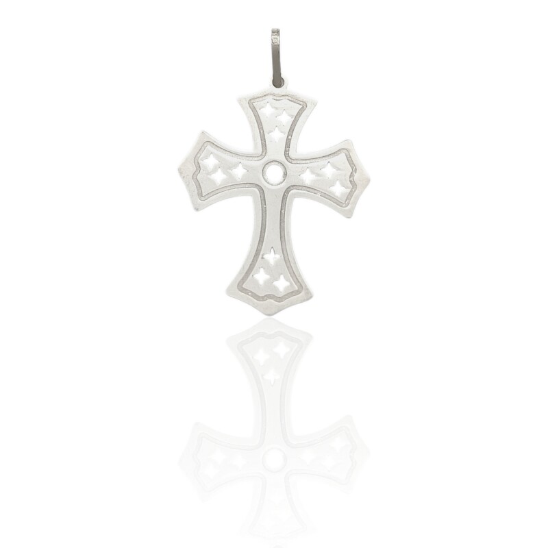 Dije Cruz Calada-Plata 925-Sin piedra-CP3185 sinpiedra