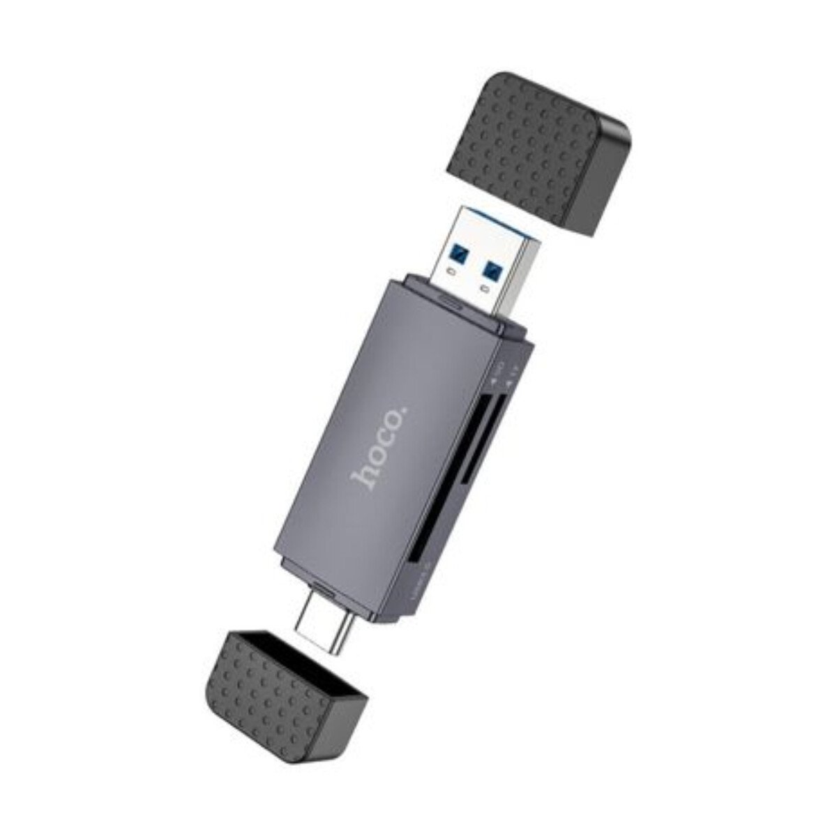 Adaptador HOCO HB45 2 en 1 USB-A 2.0 a USB-C Lector Micro SD 