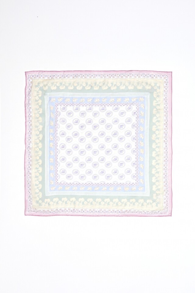 Pañuelo estampado beige