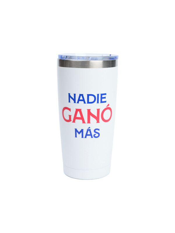 VASO TERMICO NADIE GANO MAS Nacional Blanco