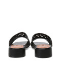 Sandalias de Mujer Bottero Cuero Calado Negro