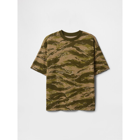 SS HW TEE GREEN CAMO