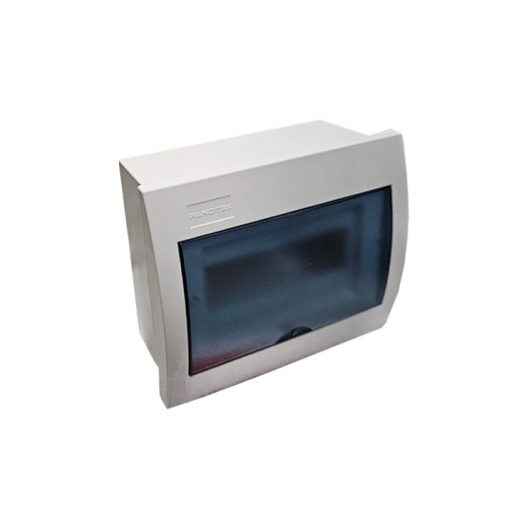 Tablero de embutir 8 módulos con puerta fumé TA4022