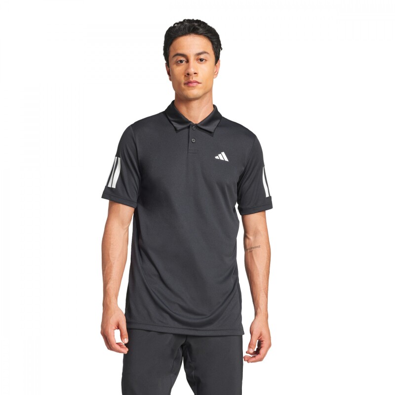 Polo Club Tennis 3-Stripes de Hombre Negro
