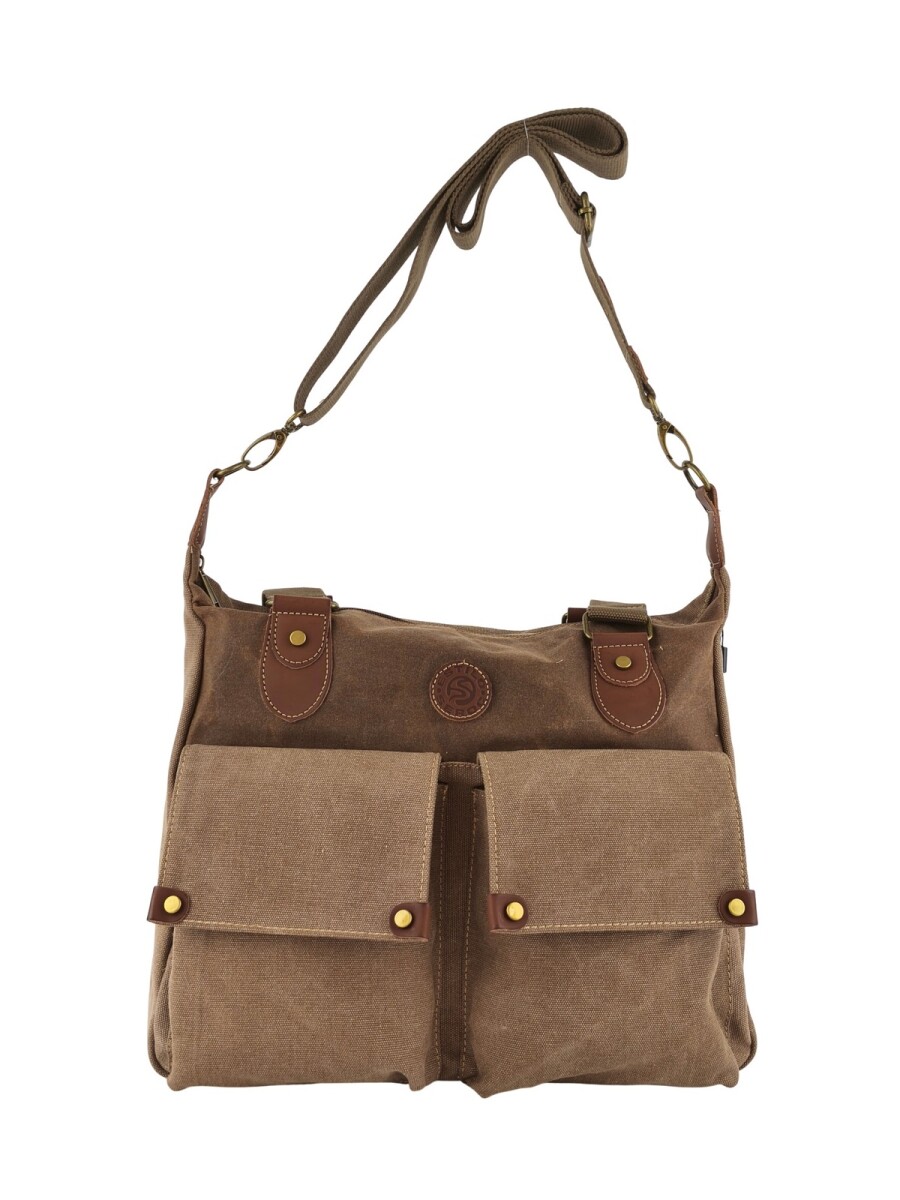 Morral de lona vintage - Marrón 