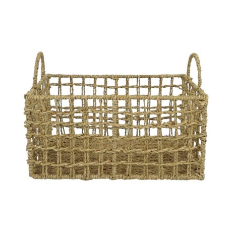 Cesto Rect C/Asas 40X30Xh20/26Cm Seagrass Natural