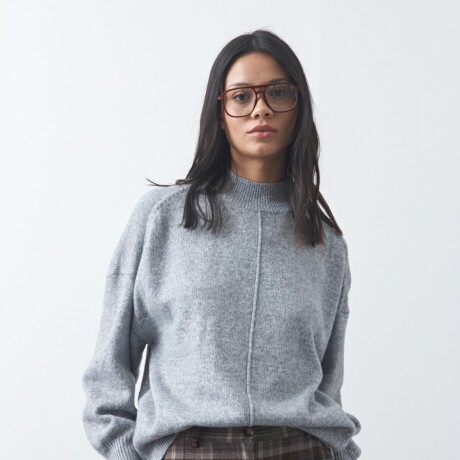 POLERA ISLAND Gris Melange