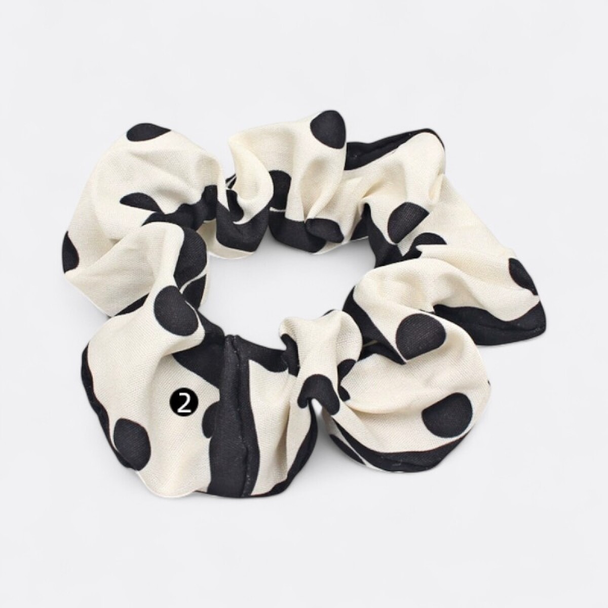 Colita Para Cabello Blanca Y Negra - Lunares 