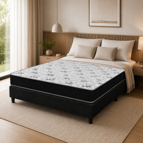 Sommier Eclipse 2 Plazas Colchón Espuma Reversible Matelaseado 138 x 188 x 18 cm Sommier Eclipse 2 Plazas Colchón Espuma Reversible Matelaseado 138 x 188 x 18 cm