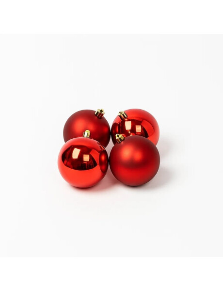 ESFERA COMB. BRILL. MATE 8CM X 4 UNID. ROJO ESFERA COMB. BRILL. MATE 8CM X 4 UNID. ROJO