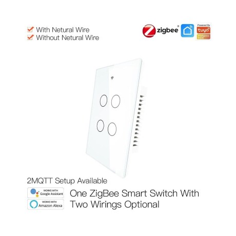 Interruptor Tactil Pared 4 Bot ZIGBEE3.0 Tuya 001