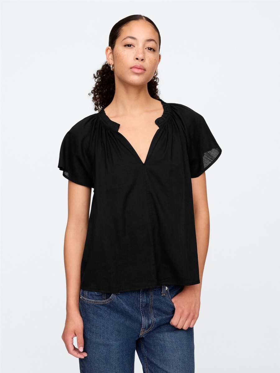 Blusa Manga Corta Mujer - Black 1 