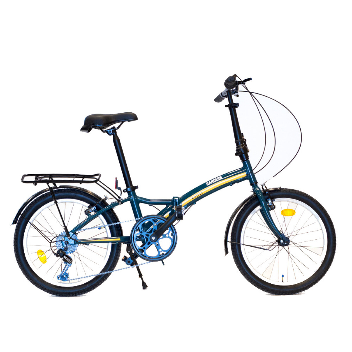 Bicicleta Plegable cuadro aluminio rod 20 y cambios Shimano - Azul Petroleo 