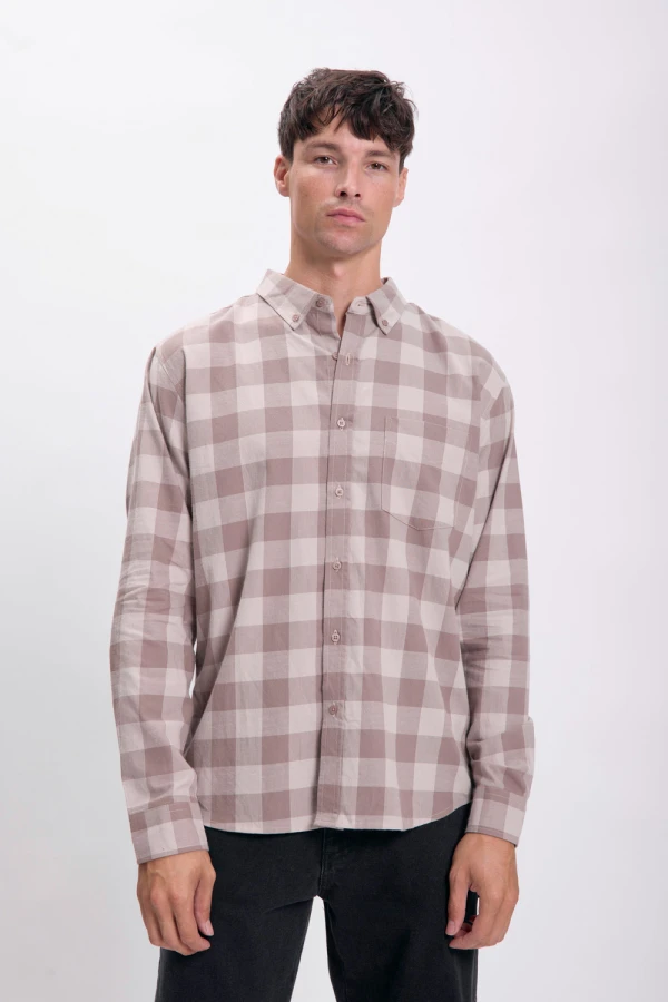 Camisa cuadros Gris Oscuro