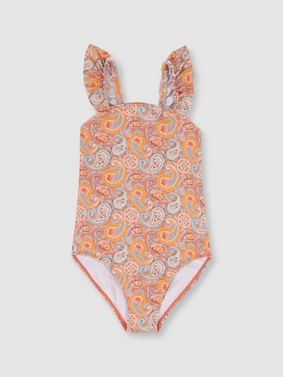 Bañador Estampado Paisley Rosa