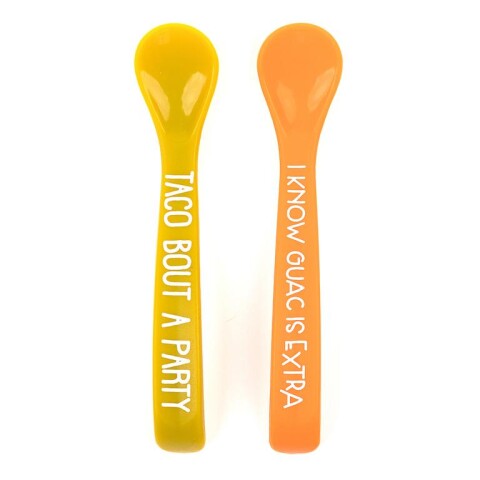 WS Cucharas Taco Party/guac - Naranja Y Amarillo