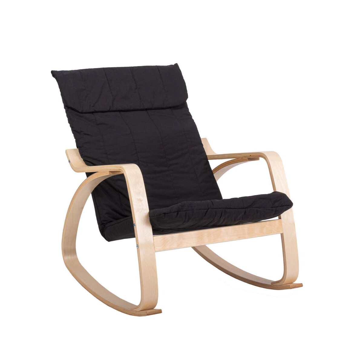 SILLA SILLÓN FLEX - TELA-Y-MADERA NEGRO ROCKING 
