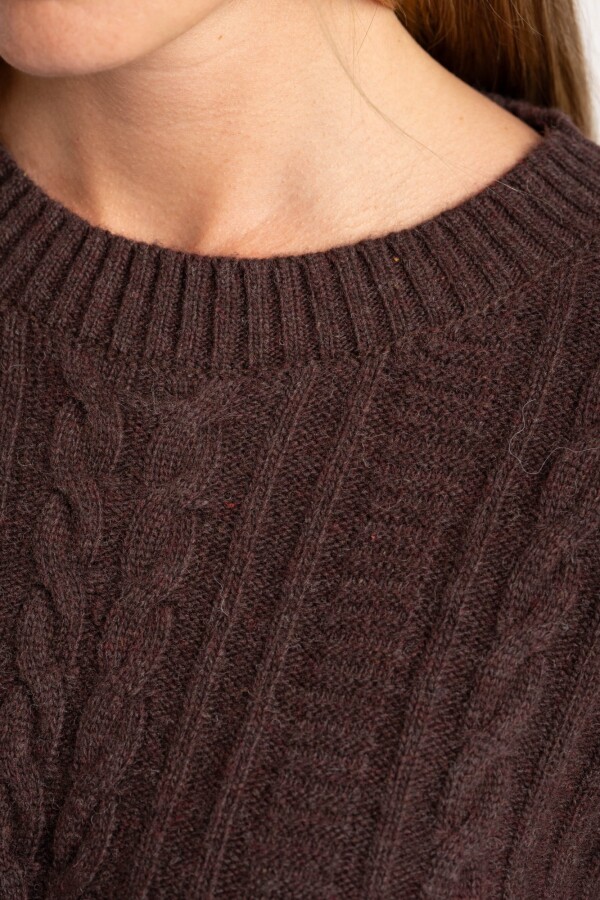 Sweater Texturado Lana Chocolate