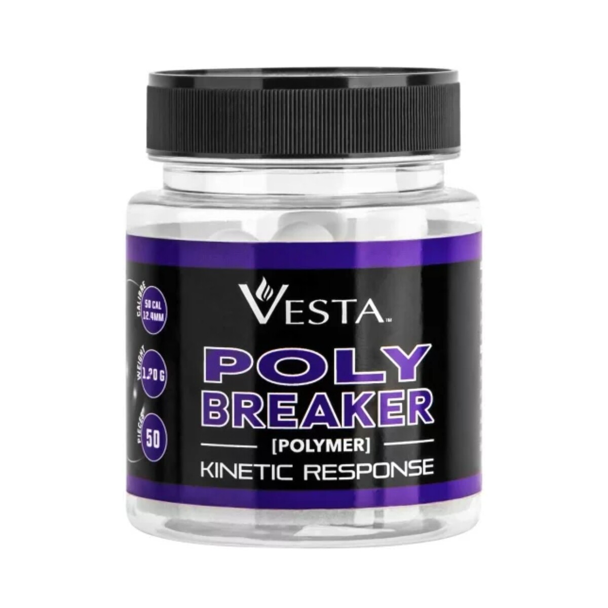 Balines plásticos POLY BREAKER x50 cal 50 12.4mm 1.3g - Vesta 