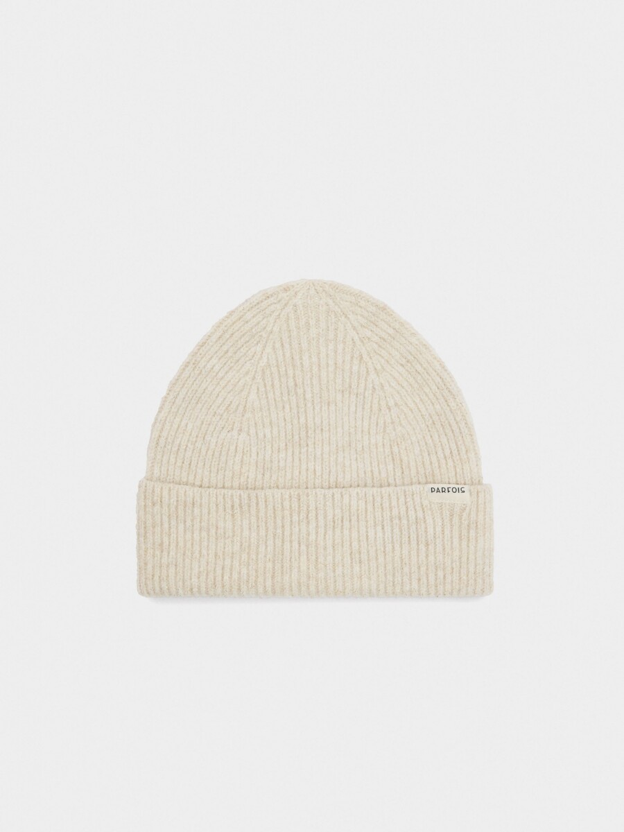 Gorro Canalado Con Dobladillo crudo