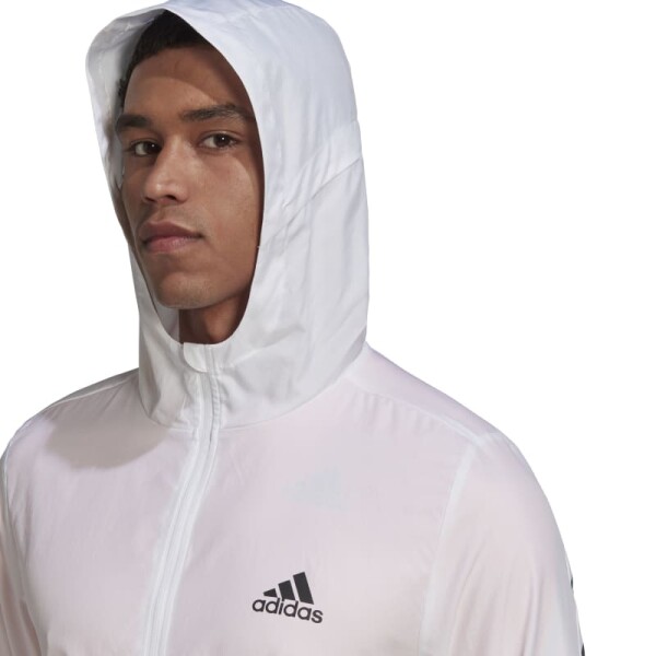 Campera Adidas Run Icons 3 Rayas Blanco