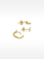 Set De Pendientes Con Circonitas - Plata De Ley 925 dorado