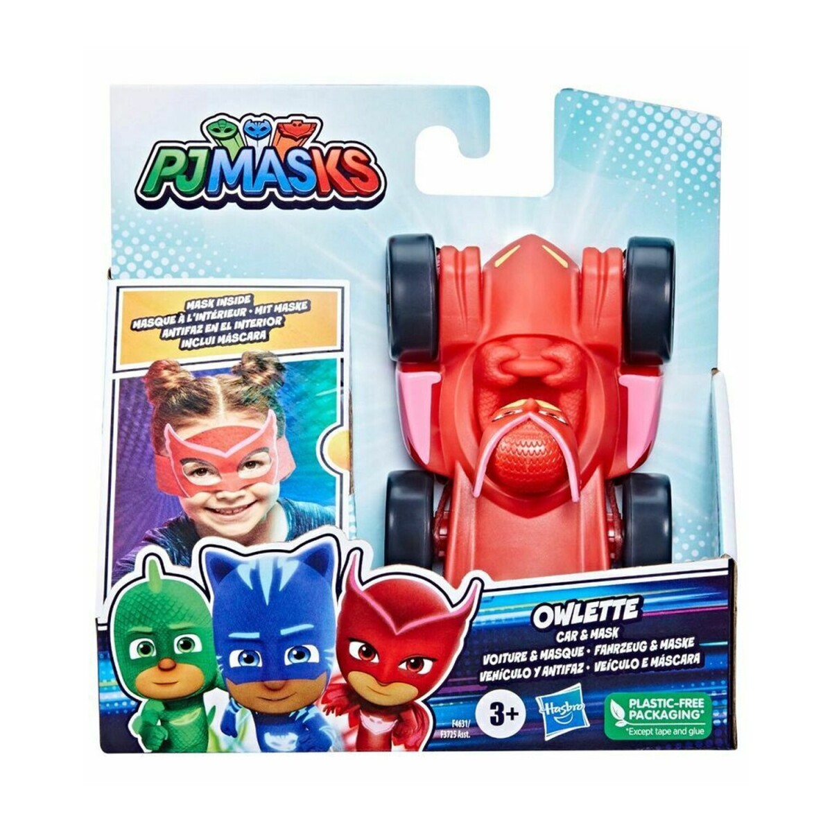 Vehículo juguete PJ Masks con antifaz 