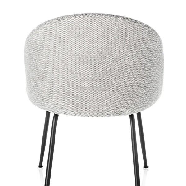 Silla Comedor X4 Combohome Cali Eames Acolchada Tela Premium Blanco 1