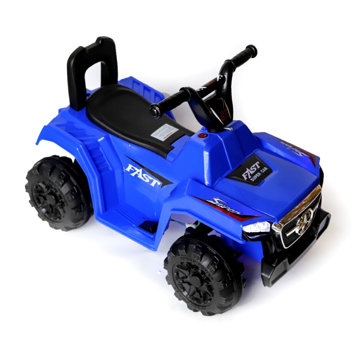 Cuatri para Niños Auto Motor a Batería con Luces y Música - Azul 