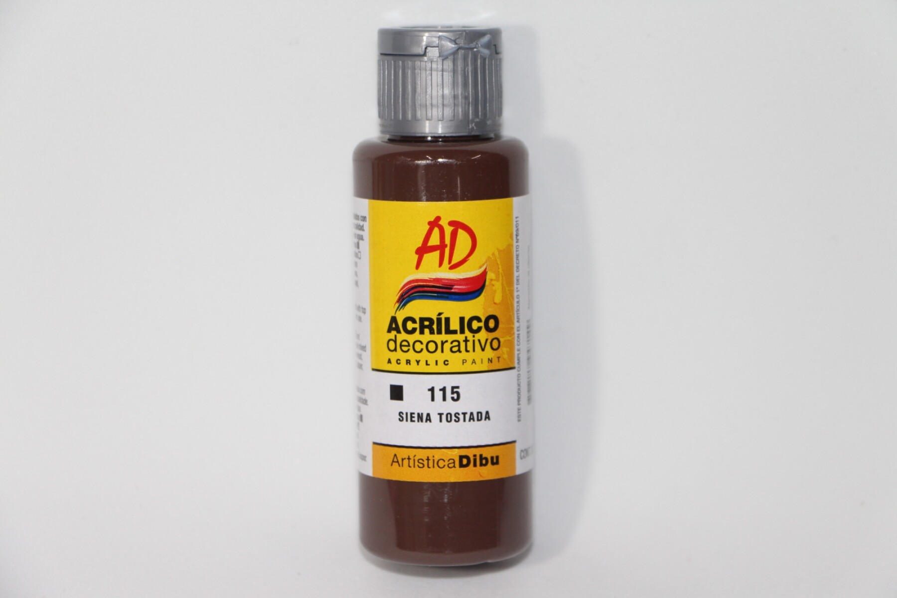 PINTURA ACRILICA ARTISTICA DIBU 60 ML. DIFERENTES COLORES - COLOR SIENA TOSTADA 115 