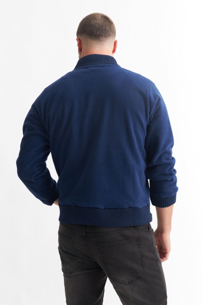Campera de polar AZUL MARINO