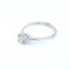 Anillo solitario en oro 18k blanco y brillante. Anillo solitario en oro 18k blanco y brillante.