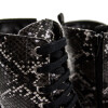 S&D Bota acordonada croco Negro-plata