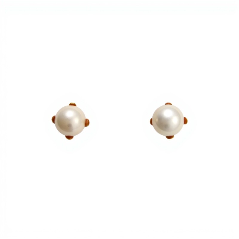 Caravanas Perlas - Oro bajo - Perla española- CA8273 conperla