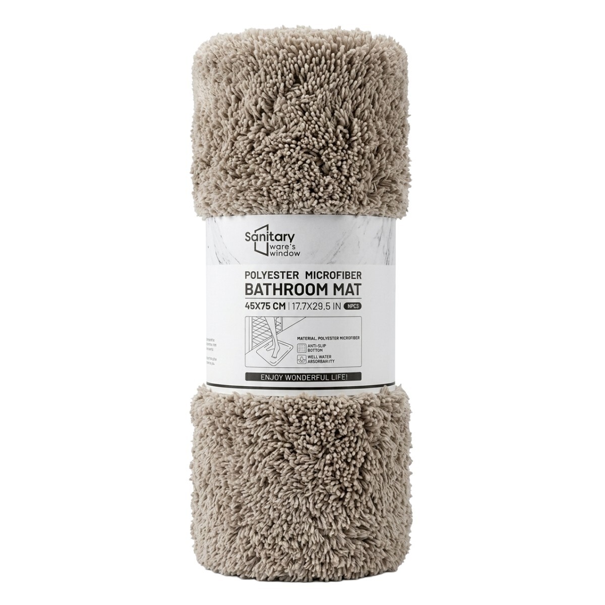 ALFOMBRA BEIGE P/BAÑO 45X75CM 
