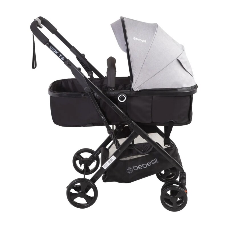 Coche de bebé Bebesit Travel System Vox con cubrepiés Gris