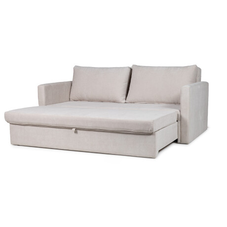 Sofá Cama Wey - Tela Microfibra Kruger 02-152 (Beige)