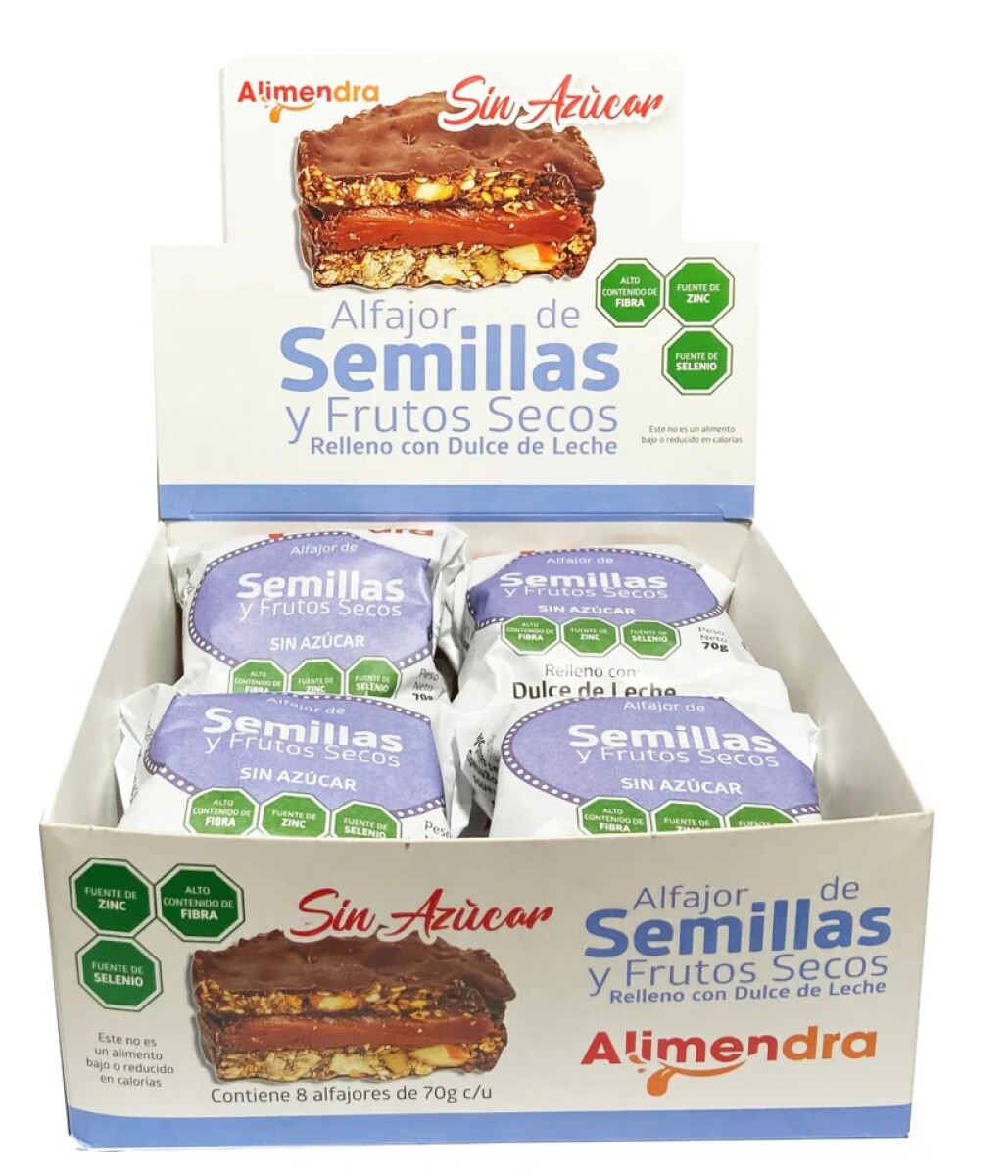 Caja X8 Alfajores Alimendra sin Azúcar 70G 