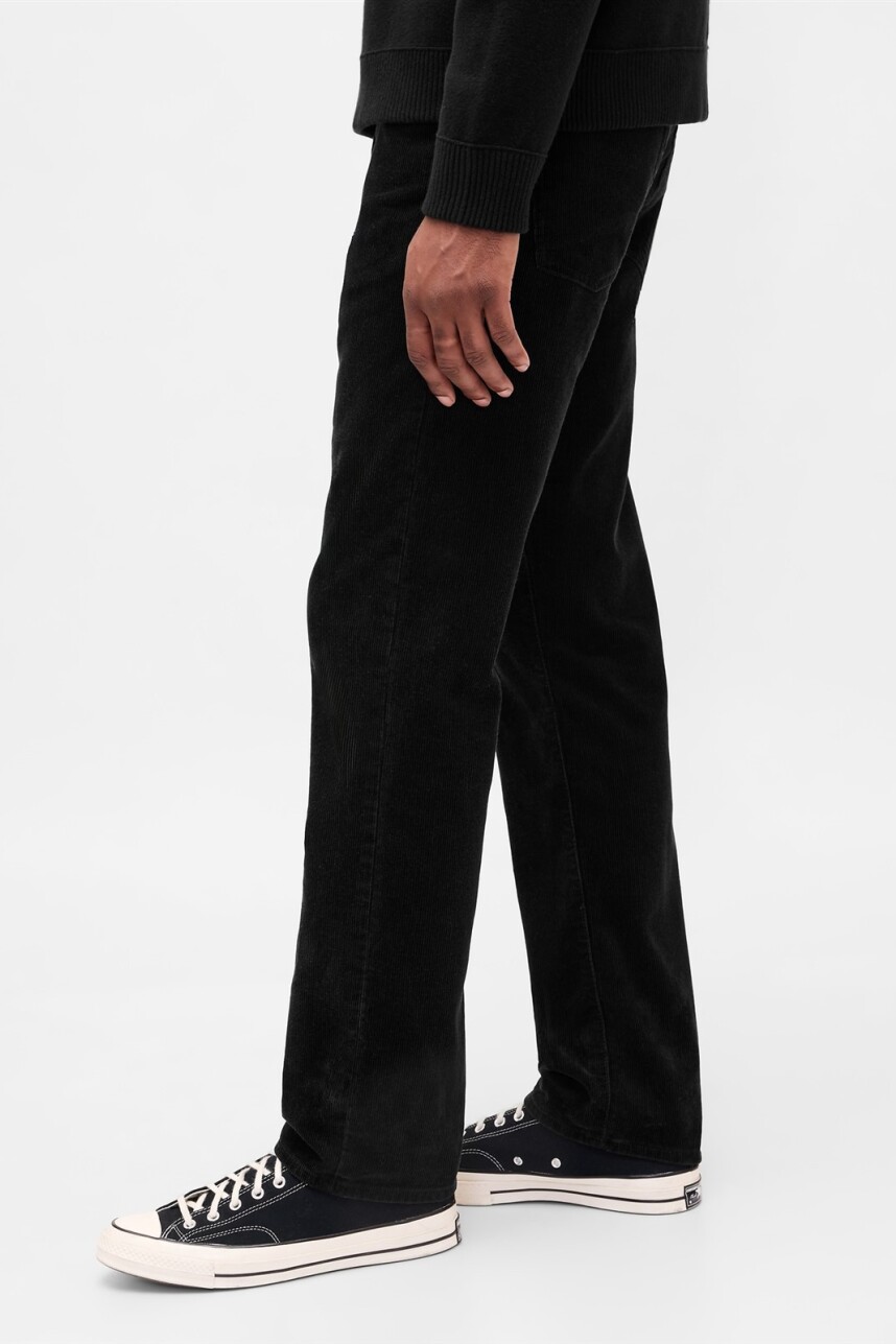 Pantalón De Pana Straight Hombre Black 1