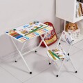 Escritorio Infantil Con Silla Plegable Blanco