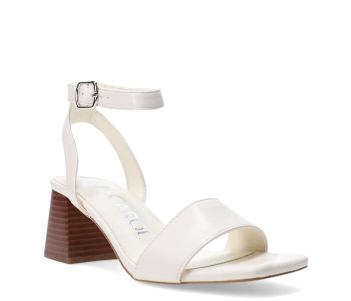 Sandalia RUVO con taco y tobillera Nude