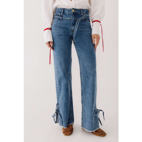 Jean Straight Belt Celeste