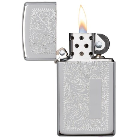 Encendedor Zippo Slim Chrome Venetian - 1652 Encendedor Zippo Slim Chrome Venetian - 1652